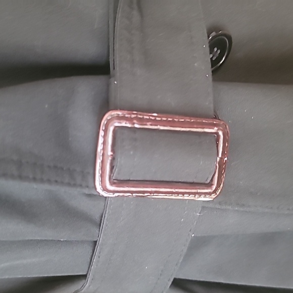 KUPPENHEIMER black trench coat wool lining size R44 belted rain and stain repell - Picture 3 of 15